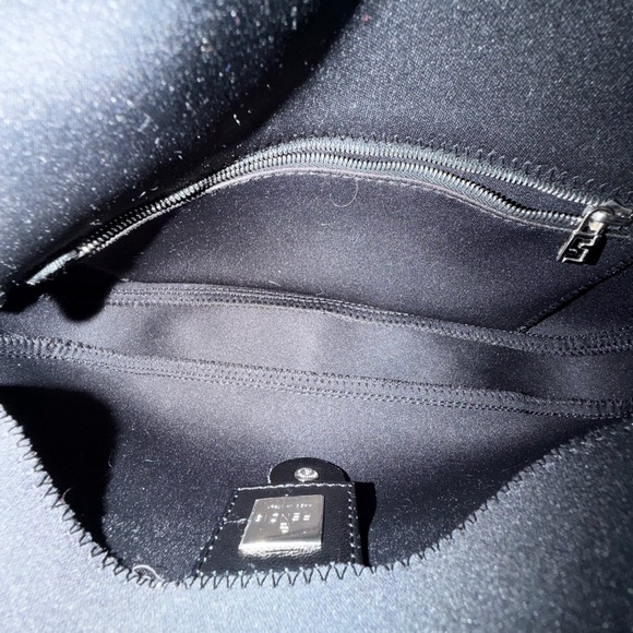 Vintage 00's Fendi Black Neoprene Baguette
Bag with Silver Accent. - Picture 13 of 16